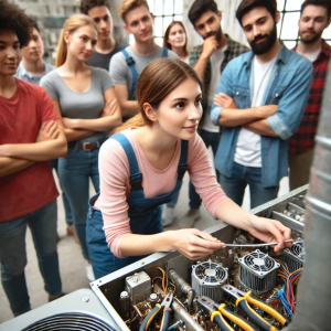 Female HVAC/R Technician