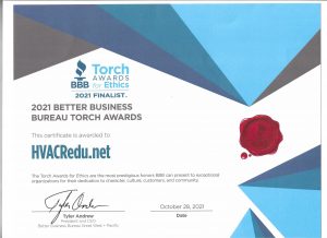 HVACRedu.net Receives BBB Torch Award!